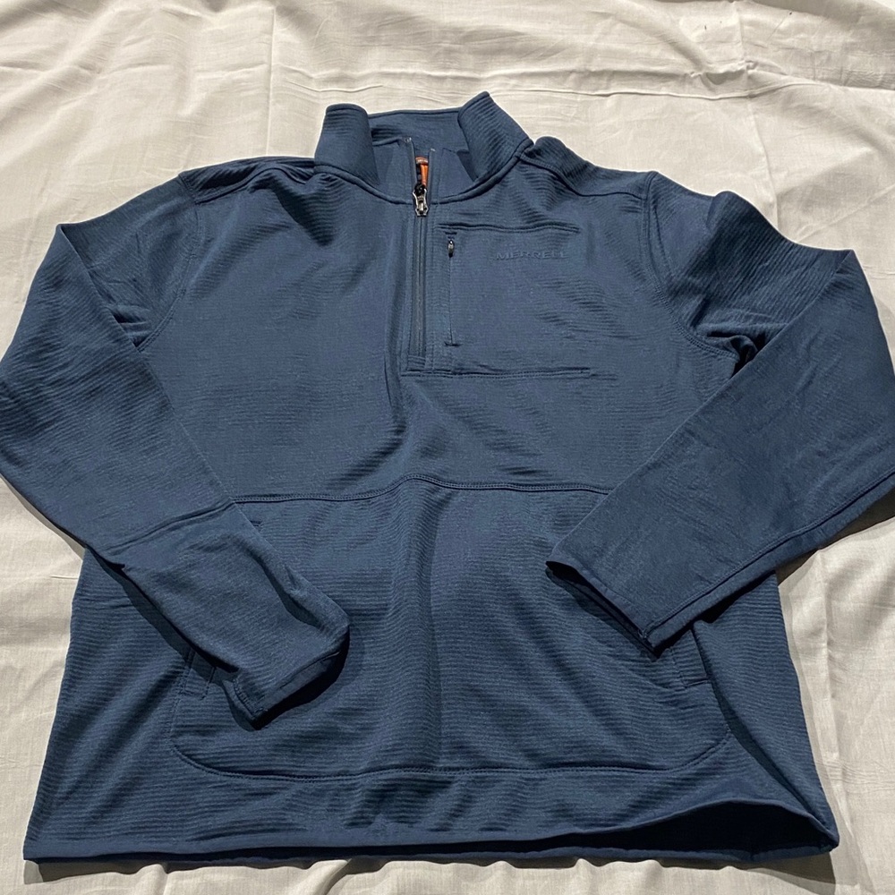 Merrell Blue Lightweight Quarter Zip Pullover-NWOT